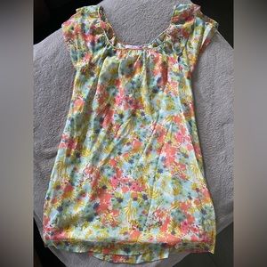 Tory Richard size 4 floral bohemian smock dress cocktail mini